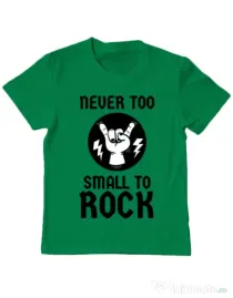 Tricou ADLER copil Never too small to rock Verde mediu