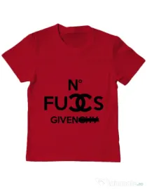 Tricou ADLER copil No fucks given Rosu