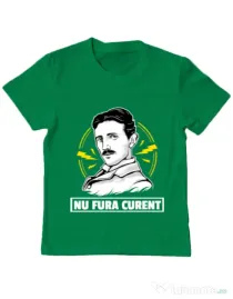 Tricou ADLER copil Nu fura curent Verde mediu