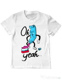 Tricou ADLER copil Oh yeah Alb