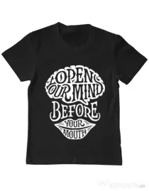 Tricou ADLER copil Open your mind Negru