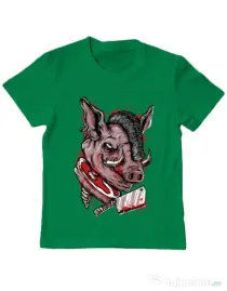 Tricou ADLER copil Pig Saw Verde mediu