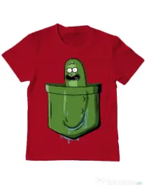 Tricou ADLER copil Pocket Pickle Rosu