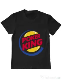 Tricou ADLER copil Poker King Negru