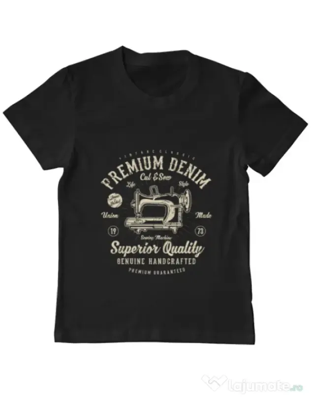 Tricou ADLER copil Premium Denim Negru