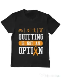 Tricou ADLER copil Quitting is not an option Negru