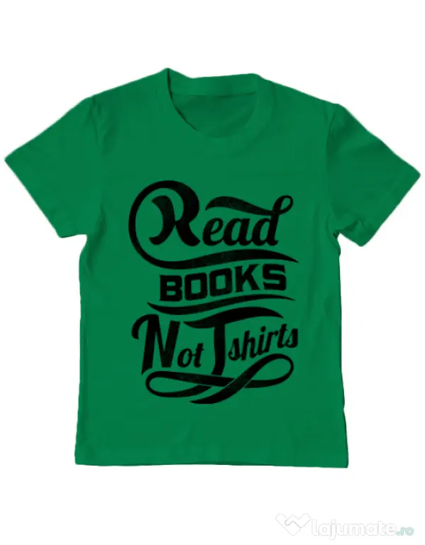 Tricou ADLER copil Read books Verde mediu