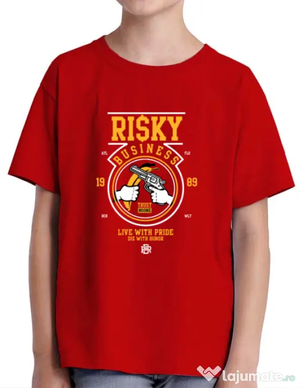 Tricou ADLER copil Risky Business Rosu