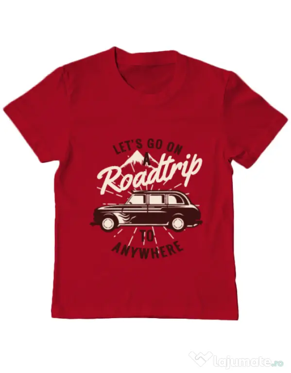 Tricou ADLER copil Roadtrip Rosu