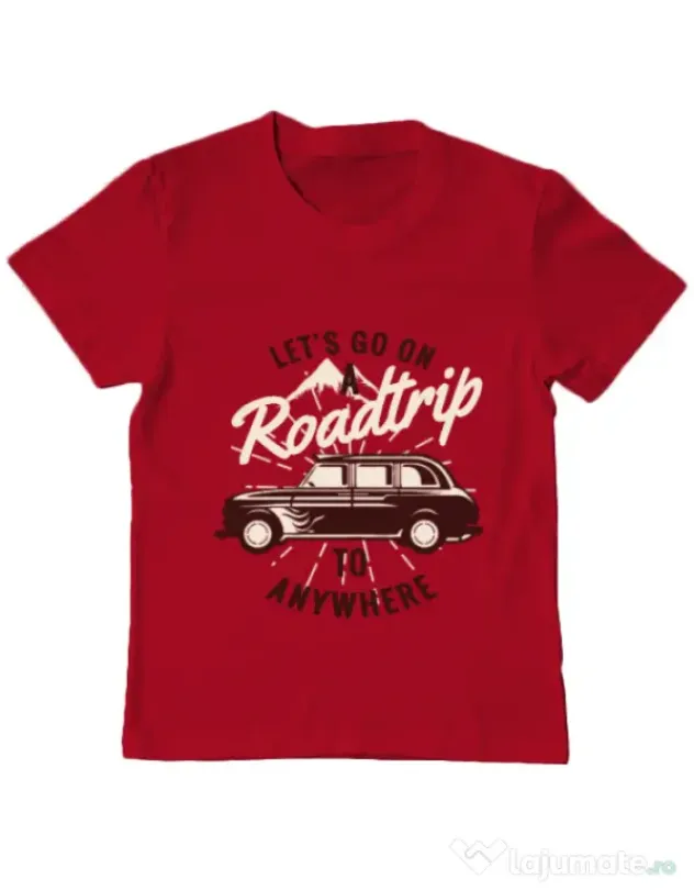 Tricou ADLER copil Roadtrip Rosu