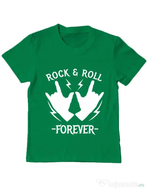 Tricou ADLER copil Rock and roll Verde mediu