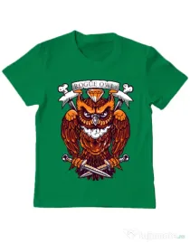Tricou ADLER copil Rogue owl Verde mediu
