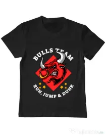 Tricou ADLER copil Run jump & dunk Negru