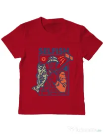 Tricou ADLER copil SELFISH Rosu