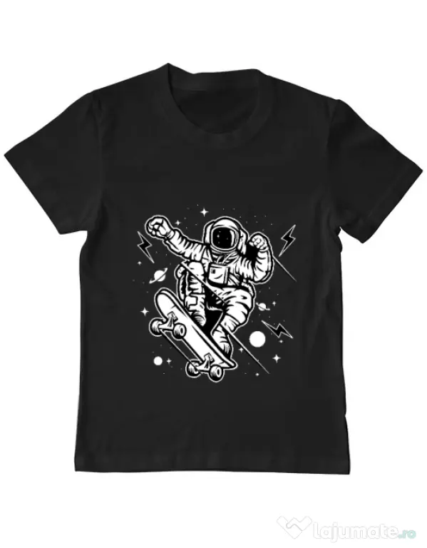 Tricou ADLER copil Skate Space Negru