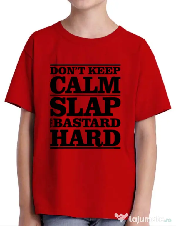 Tricou ADLER copil Slap the bastard Rosu
