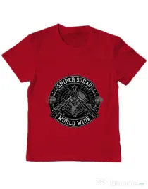 Tricou ADLER copil Sniper Squad Rosu