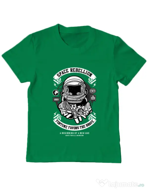 Tricou ADLER copil Space Rebellion Verde mediu