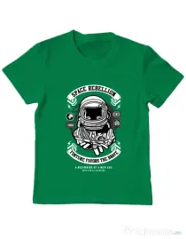 Tricou ADLER copil Space Rebellion Verde mediu
