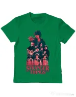 Tricou ADLER copil Stranger team Verde mediu