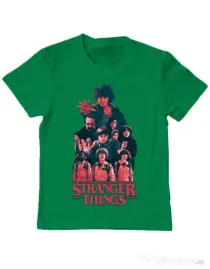 Tricou ADLER copil Stranger team Verde mediu