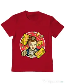 Tricou ADLER copil Stranger Waffles Rosu