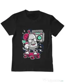 Tricou ADLER copil Street Bomber Negru