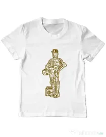 Tricou ADLER copil Street C3PO Alb