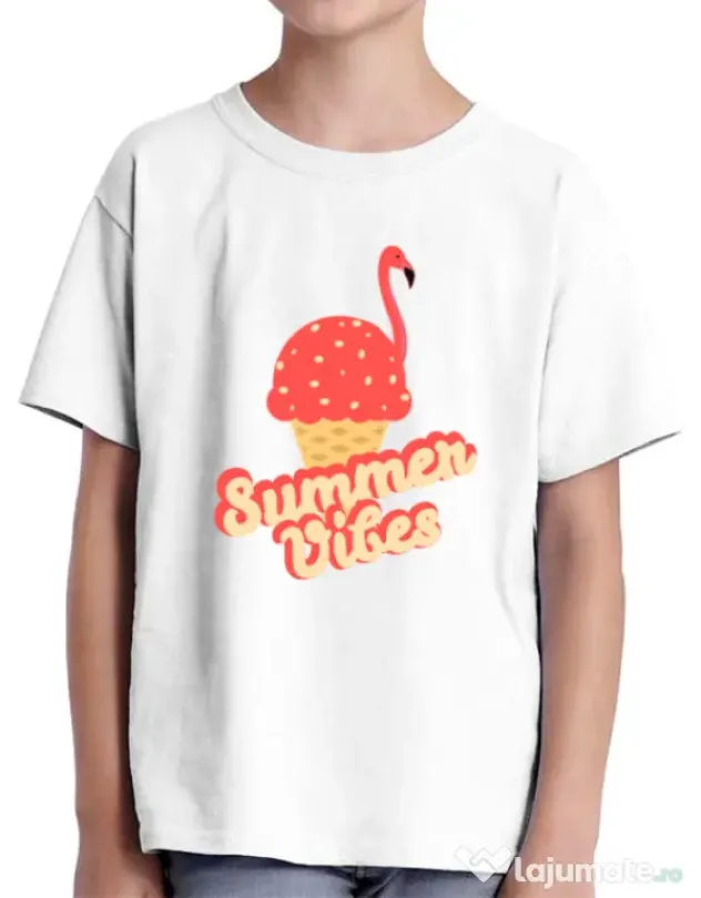 Tricou ADLER copil Summer Vibes Alb