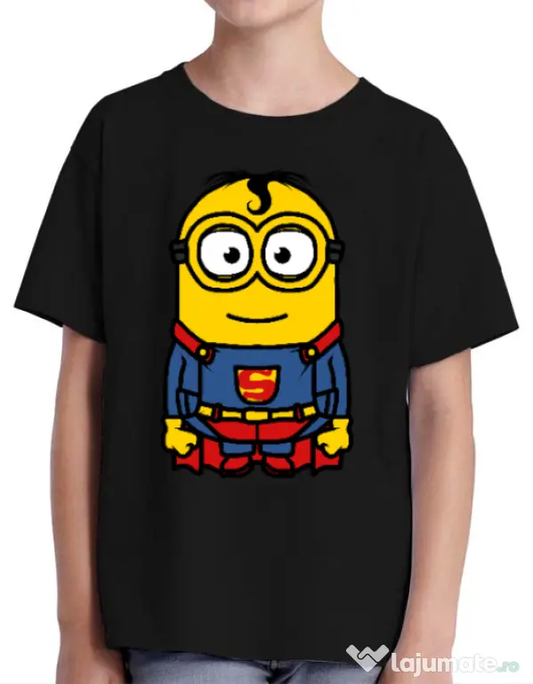 Tricou ADLER copil Super minion Negru