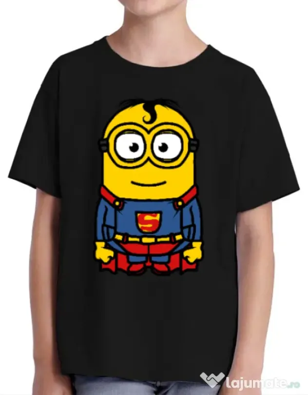 Tricou ADLER copil Super minion Negru