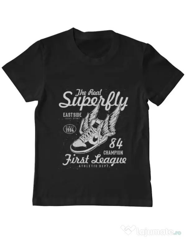 Tricou ADLER copil Superfly Negru