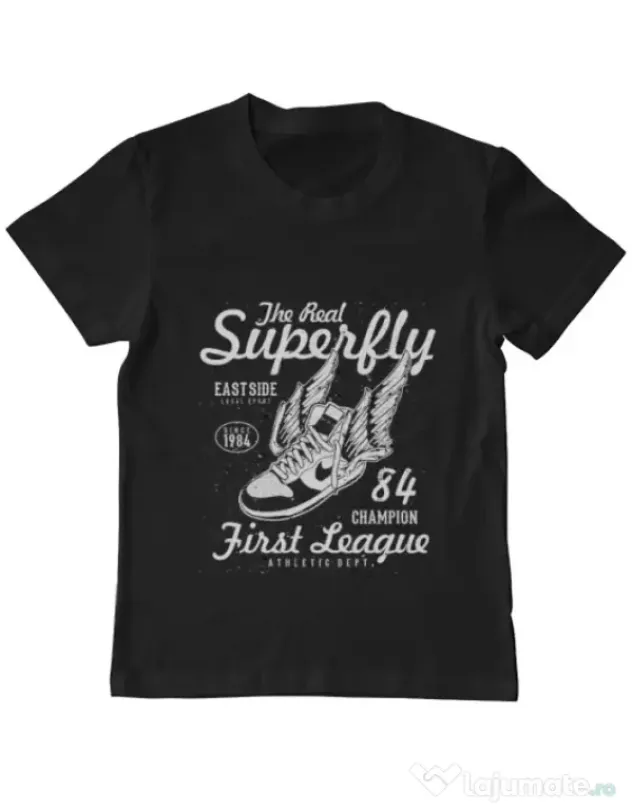 Tricou ADLER copil Superfly Negru