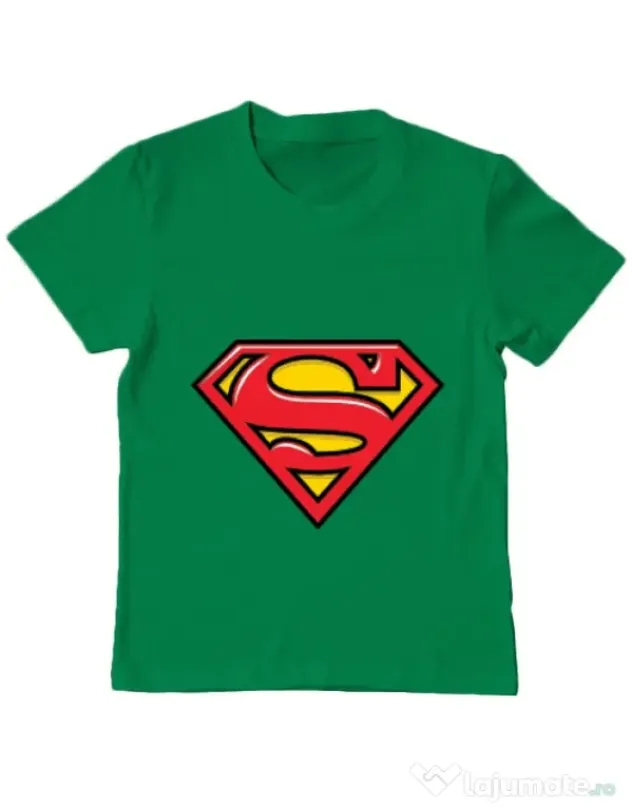Tricou ADLER copil Superman Verde mediu