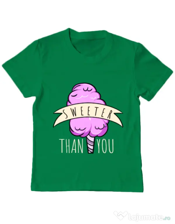 Tricou ADLER copil Sweeter than you Verde mediu