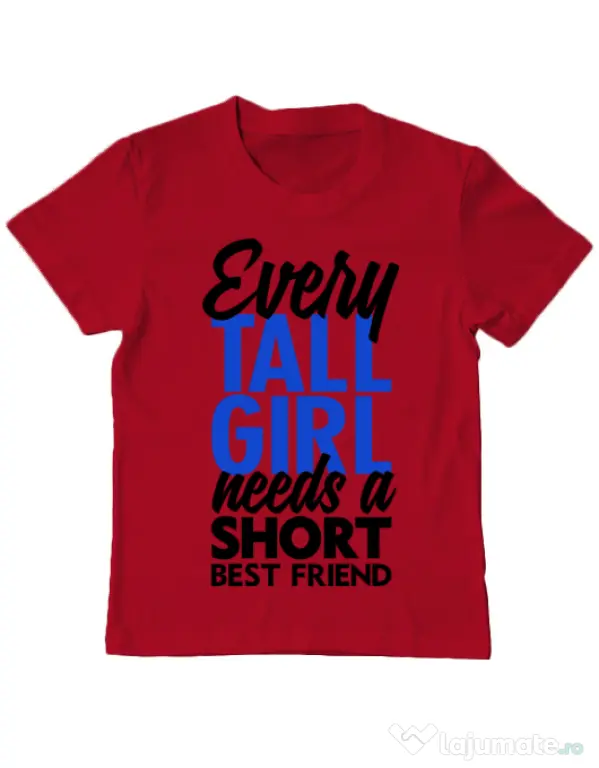 Tricou ADLER copil Tall girl Rosu