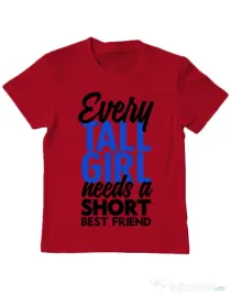 Tricou ADLER copil Tall girl Rosu