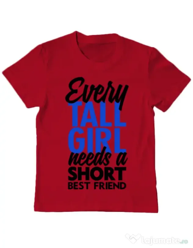 Tricou ADLER copil Tall girl Rosu