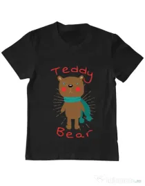 Tricou ADLER copil Teddy bear Negru