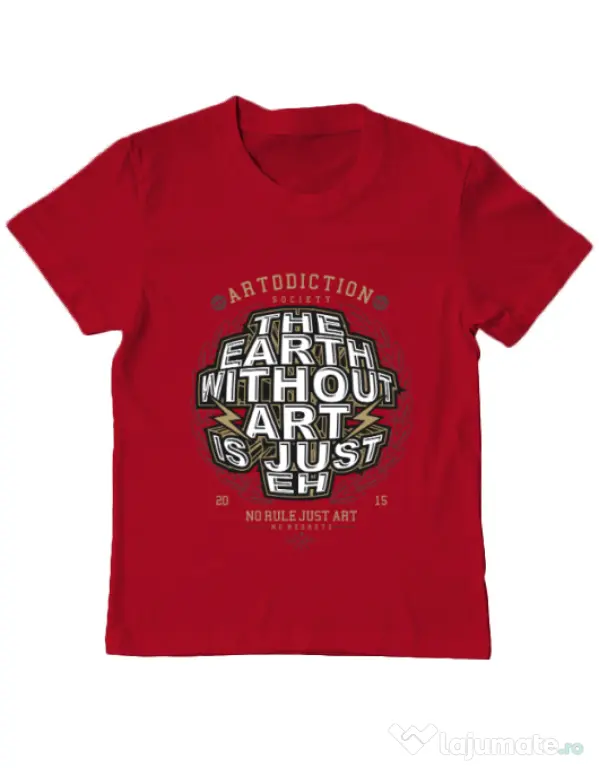 Tricou ADLER copil The Earth Without Art Rosu