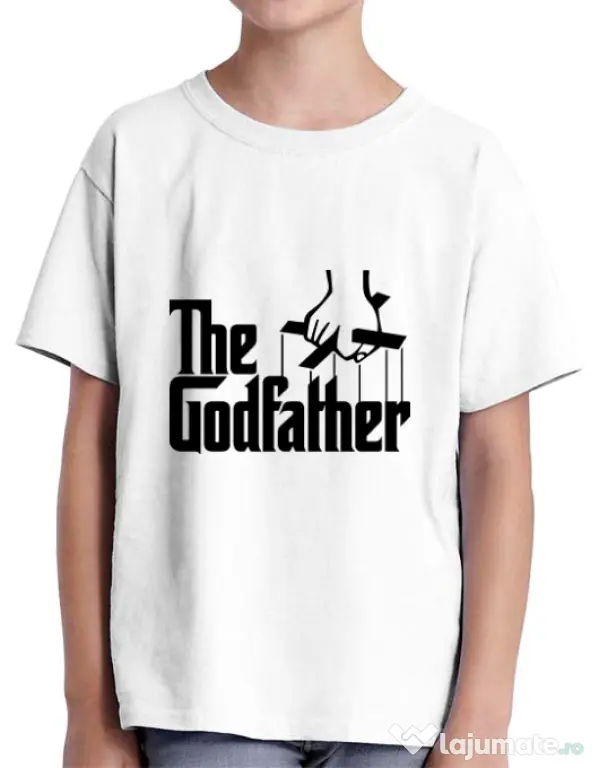 Tricou ADLER copil The godfather Alb