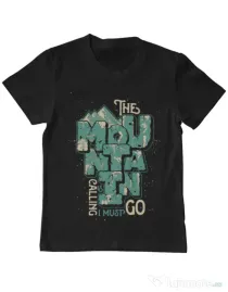 Tricou ADLER copil The mountain is calling, I must go! Negru
