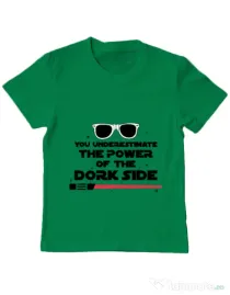Tricou ADLER copil The power of the dork side Verde mediu