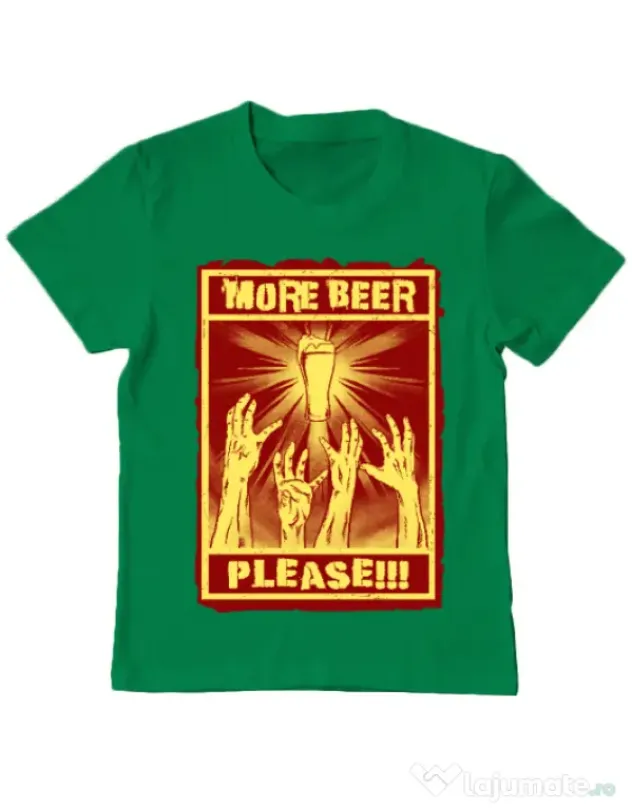 Tricou ADLER copil Thirsty zombies Verde mediu