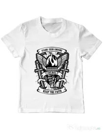 Tricou ADLER copil Torch Alb