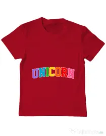 Tricou ADLER copil Unicorn Rosu