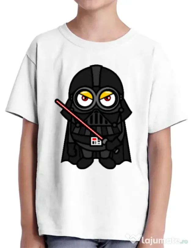 Tricou ADLER copil Vader minion Alb