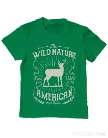 Tricou ADLER copil Wild Nature Verde mediu
