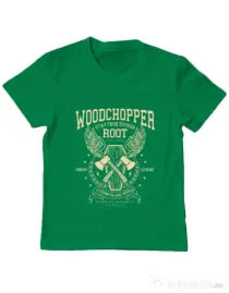 Tricou ADLER copil Woodchopper Verde mediu