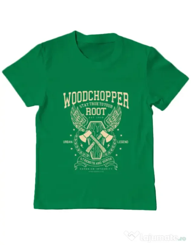 Tricou ADLER copil Woodchopper Verde mediu